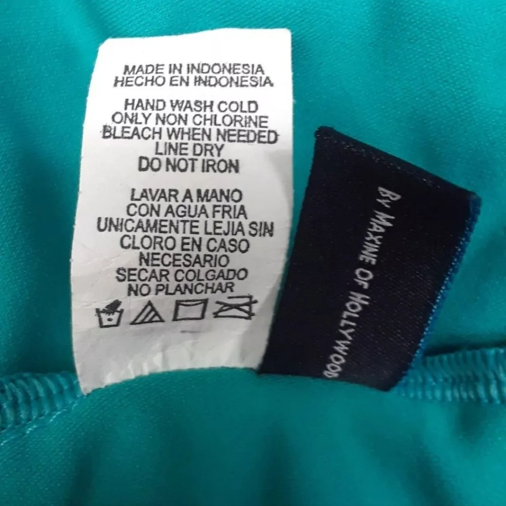 New Maxine of Hollywood Blue Green Azul One Piece Swim Bathing Suit 22W …
